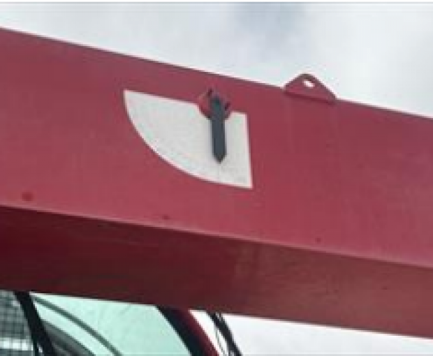 Boom angle indicator-decal faded
