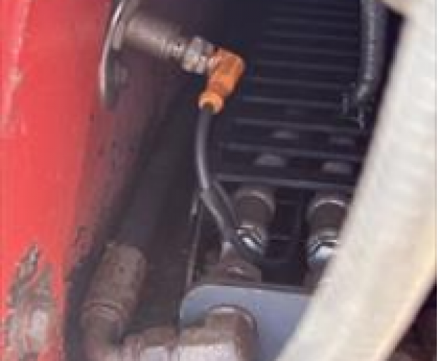 Beam boxes-left rear: proximity switch bracket bent